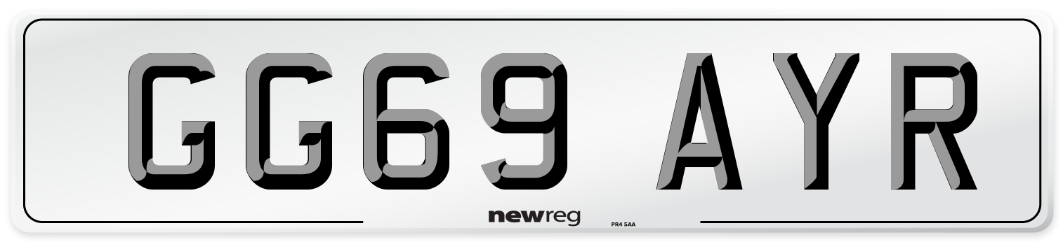GG69 AYR Number Plate from New Reg